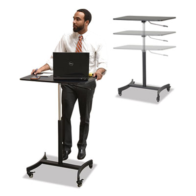 DC500 High Rise Collection Mobile Adjustable Standing Desk, 30.75